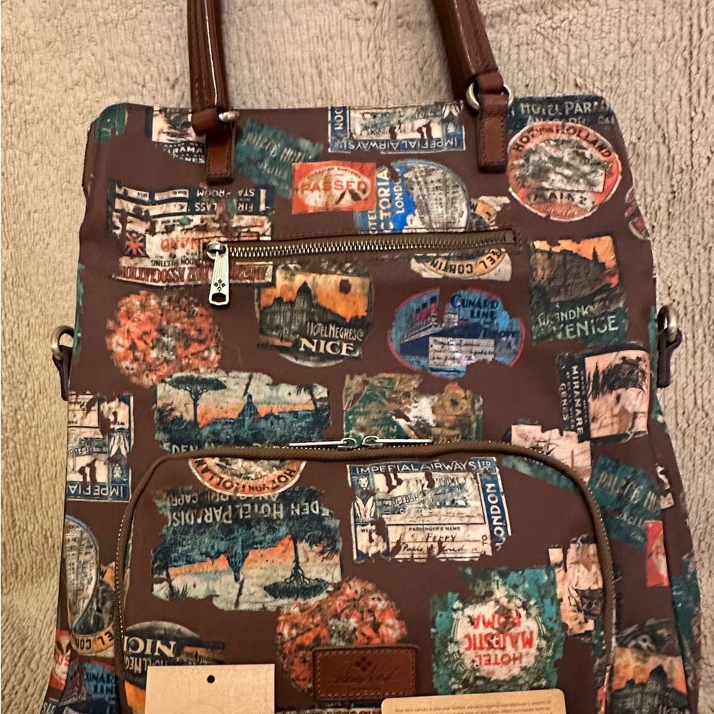 Patricia Nash Coated Canvas Trapani Convertible Backpack